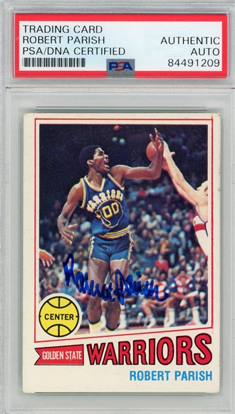 1978 Topps Robert Parish Signed Rookie Card PSA 
