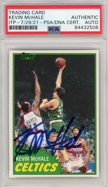 1981 Topps Kevin McHale Signed Rookie Card