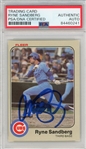 1983 Fleer Ryne Sandberg Signed Rookie Card