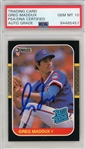 1987 Donruss Greg Maddux Signed Rookie Card PSA 