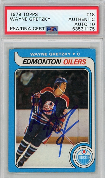 1979 Topps Wayne Gretzky Rookie Card Signed
