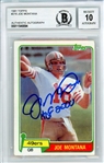 1981 Topps Joe Montana Rookie Card Signed
