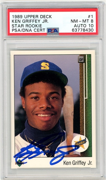 1989 Upper Deck Ken Griffey Jr Signed Rookie Card