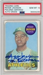 1969 Topps Reggie Jackson Signed Rookie Card PSA