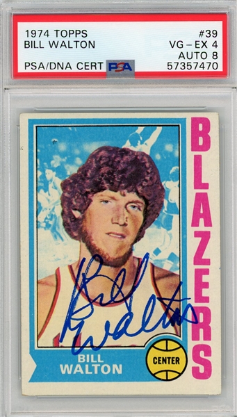 1974 Topps Bill Walton Signed Rookie Card
